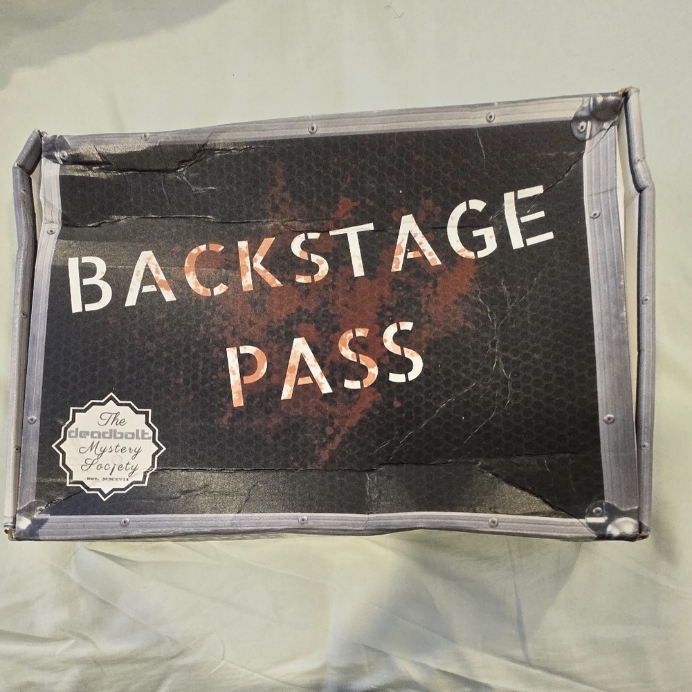 Deadbolt Mystery Society Backstage Pass Board Game